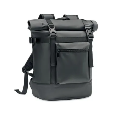 Sac enroulable personnalisé en Tarpaulin 50C - JAYA BAG Matières : PVC Couleurs : noir