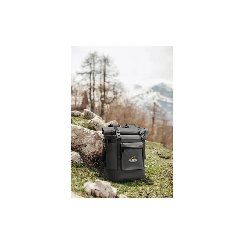 Sac enroulable personnalisé en Tarpaulin 50C - JAYA BAG Matières : PVC Couleurs : noir marquage laser ultra précis
