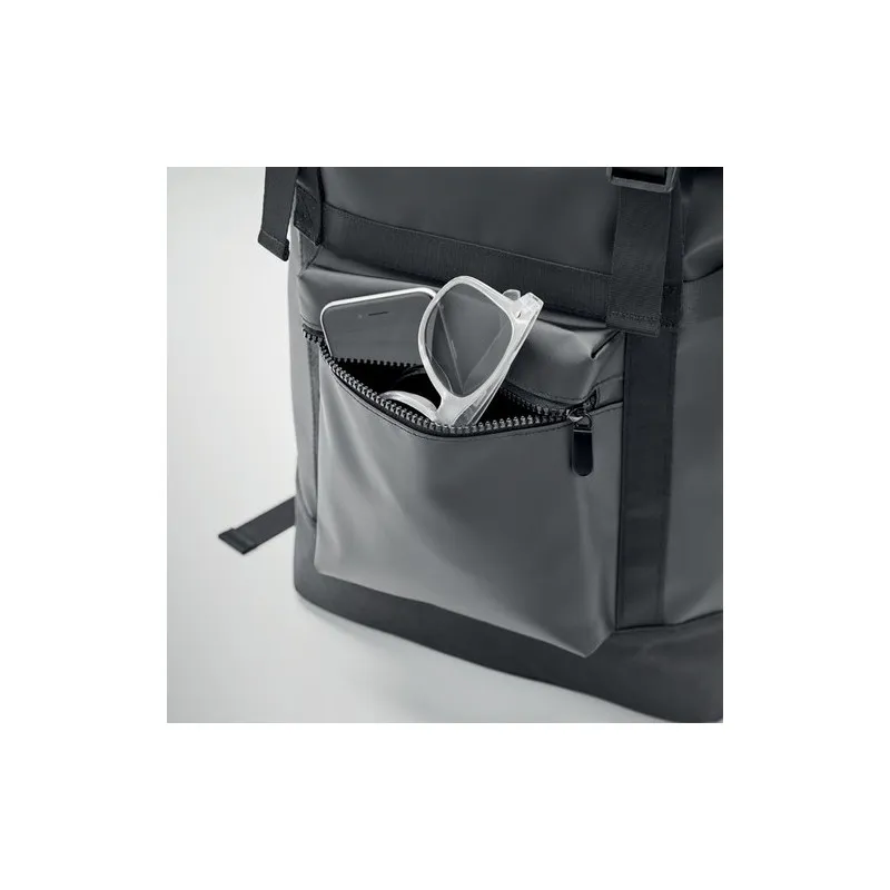 Sac enroulable personnalisé en Tarpaulin 50C - JAYA BAG Matières : PVC Couleurs : noir livraison express 24h 48h