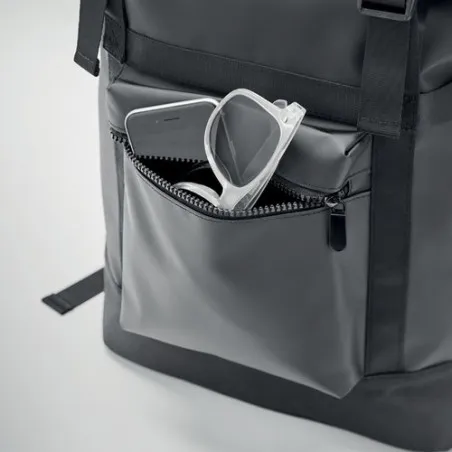 Sac enroulable personnalisé en Tarpaulin 50C - JAYA BAG Matières : PVC Couleurs : noir livraison express 24h 48h