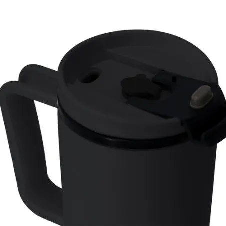 Tasse thermique personnalisée pas chère Miranda Matières : silicone Couleurs : rouge objet promotionnel éco-responsable