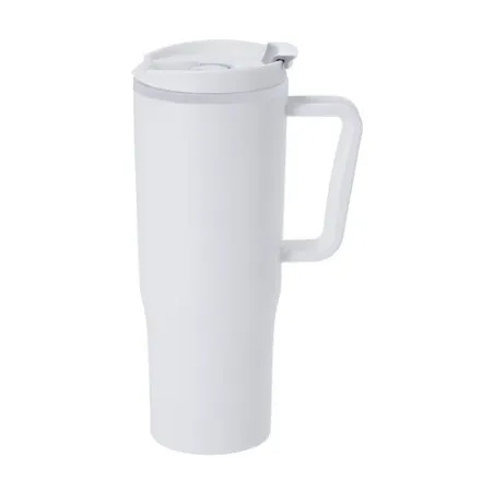 Tasse thermique personnalisée pas chère Miranda Couleurs : blanc impression logo haute qualité