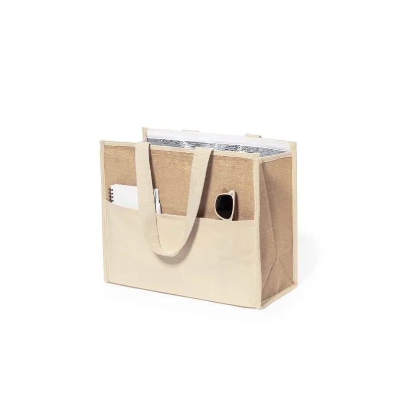 Sac isotherme personnalisé écologique Glacière Presli Matières : céramique Couleurs : blanc impression haute définition