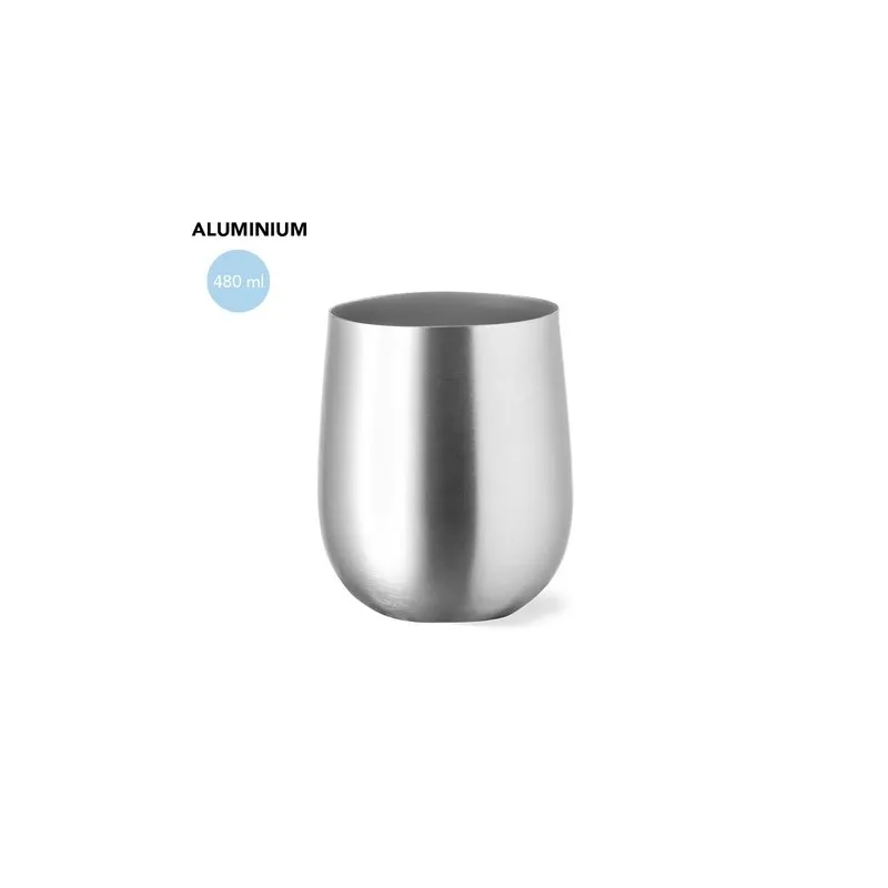 Verre en Aluminium Publicitaire Unique Amely Couleurs : bleu objet promotionnel éco-responsable