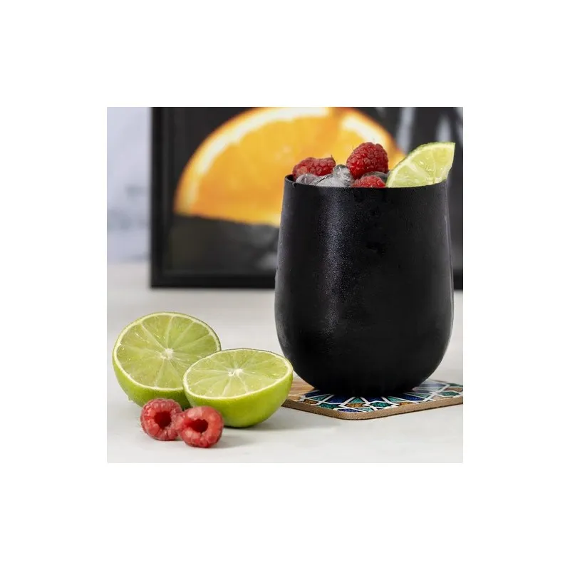 Verre en Aluminium Publicitaire Unique Amely Couleurs : bleu personnalisation rapide en France