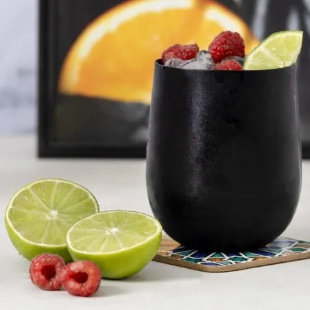 Verre en Aluminium Publicitaire Unique Amely Couleurs : bleu personnalisation rapide en France