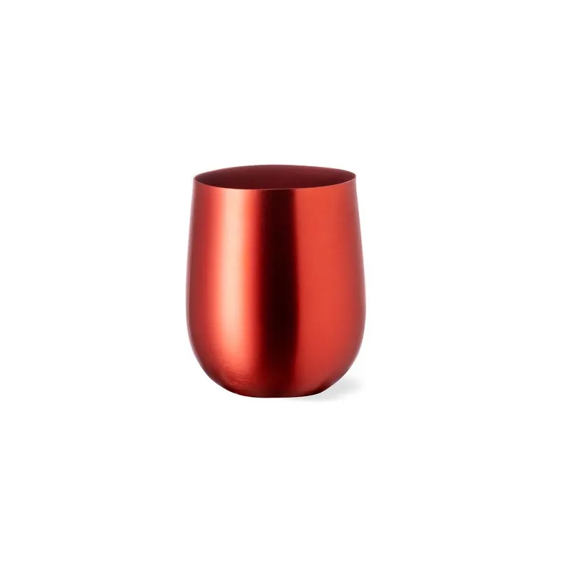 Verre en Aluminium Publicitaire Unique Amely Couleurs : jaune objet promo petit budget