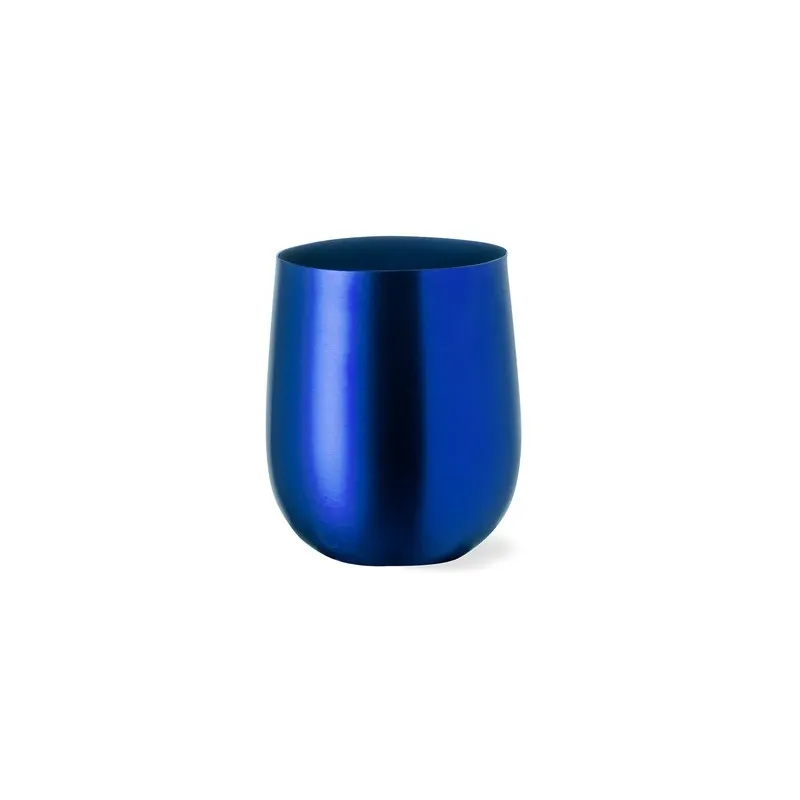 Verre en Aluminium Publicitaire Unique Amely Couleurs : jaune goodies publicitaire durable