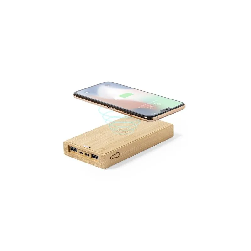 Batterie personnalisée 10 000 mAh - Power Bank Diuk Fsc Matières : coton Taille textile : XXL Couleurs : blanc cadeau entreprise