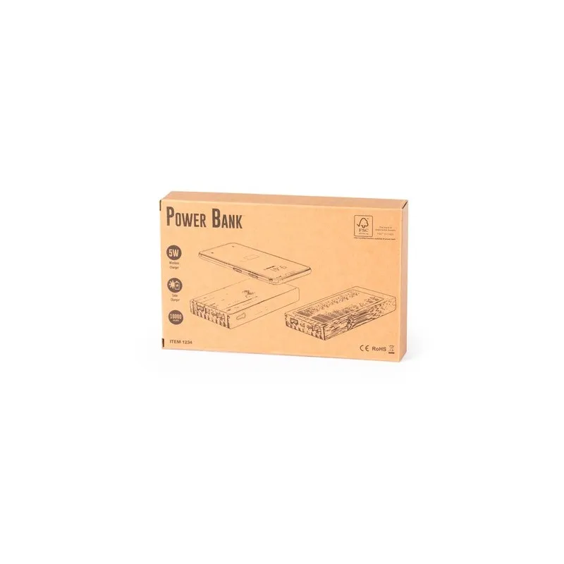 Batterie personnalisée 10 000 mAh - Power Bank Diuk Fsc Matières : coton Taille textile : XXL Couleurs : blanc objet promotionne