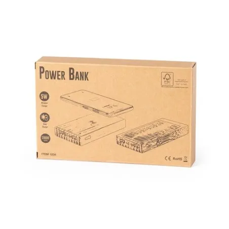 Batterie personnalisée 10 000 mAh - Power Bank Diuk Fsc Matières : coton Taille textile : XXL Couleurs : blanc cadeau collaborat