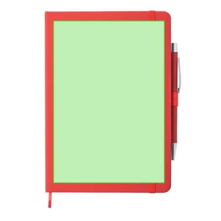 Bloc Notes Personnalisé Écologique Objet Publicitaire - Robin Matières : aluminium Couleurs : rouge accessoire événementiel uniq