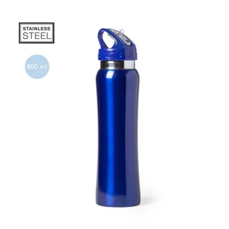 Bidon en acier personnalisé - Smaly Couleurs : blanc accessoire événementiel unique