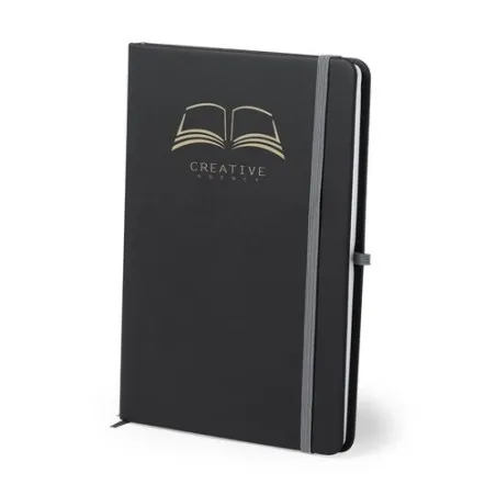 Carnet Personnalisable Écologique Bloc Notes Kefron Couleurs : noir Matières : polyester recyclé accessoire événementiel unique