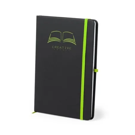 Carnet Personnalisable Écologique Bloc Notes Kefron Couleurs : noir Matières : polyester recyclé cadeau affaires élégant