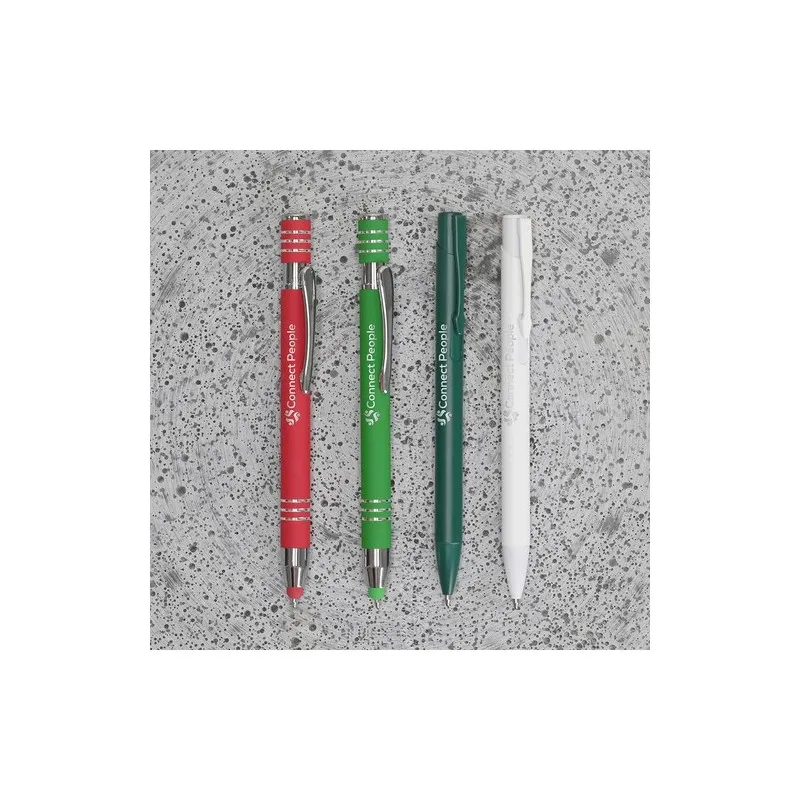 Stylet personnalisé pas cher Vieso Matières : PU Couleurs : blanc impression logo haute qualité