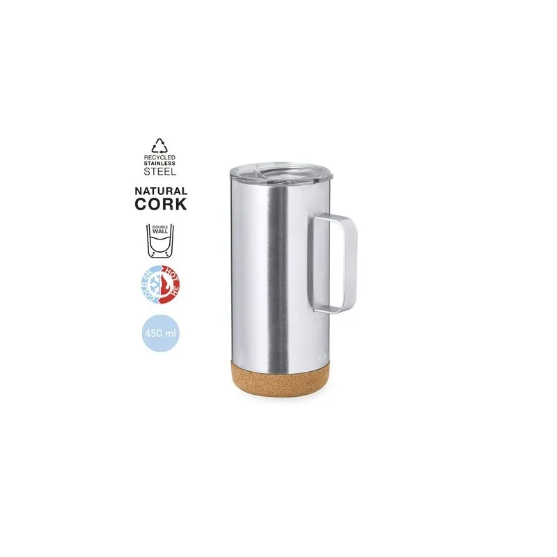Tasse Isotherme Écologique Personnalisée Thermique - Frilan Matières : métal Couleurs : noir personnalisable avec votre logo
