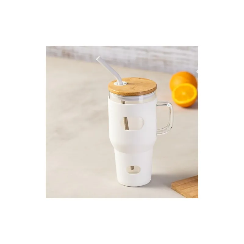 Pot en Verre Écologique pour Cadeaux d'Entreprise - Namun Matières : ABS Couleurs : gris impression haute définition