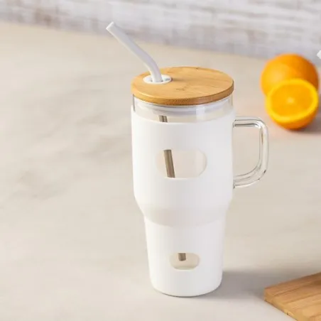 Pot en Verre Écologique pour Cadeaux d'Entreprise - Namun Matières : ABS Couleurs : gris impression haute définition