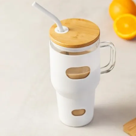 Pot en Verre Écologique pour Cadeaux d'Entreprise - Namun Matières : ABS Couleurs : gris marquage laser ultra précis