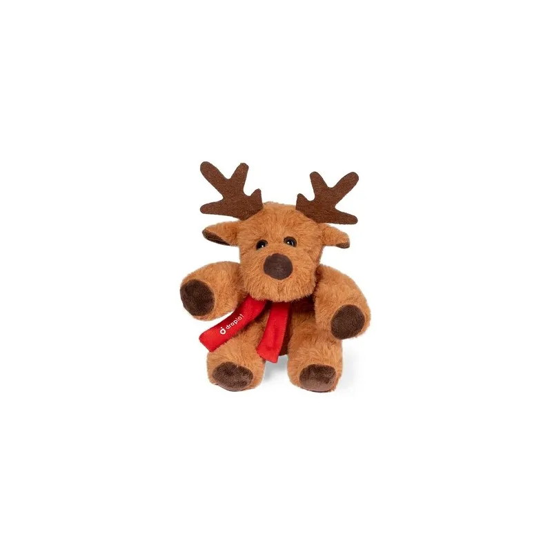 Peluche Personnalisée Cadeau de Noël Kostan Matières : bambou Couleurs : brun personnalisable avec votre logo