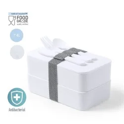 Gamelle Antibactérienne Personnalisée Pratique et Saine - Fandex Matières : aluminium Couleurs : gris 2