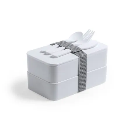 Gamelle Antibactérienne Personnalisée Pratique et Saine - Fandex Matières : aluminium Couleurs : gris cadeau entreprise pas cher