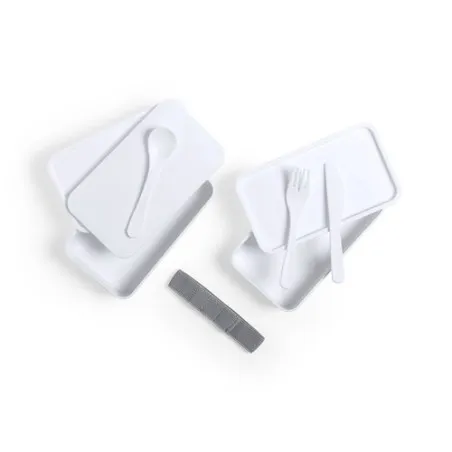 Gamelle Antibactérienne Personnalisée Pratique et Saine - Fandex Matières : aluminium Couleurs : gris impression haute définitio