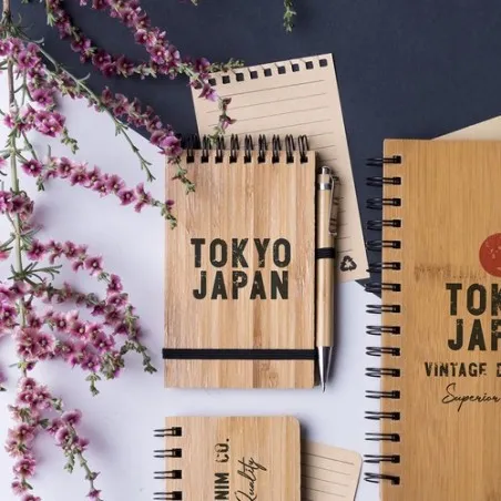 Cahier Écologique Élégant Personnalisé à Prix Abordable Tumiz Matières : ABS Couleurs : blanc objet promotionnel éco-responsable