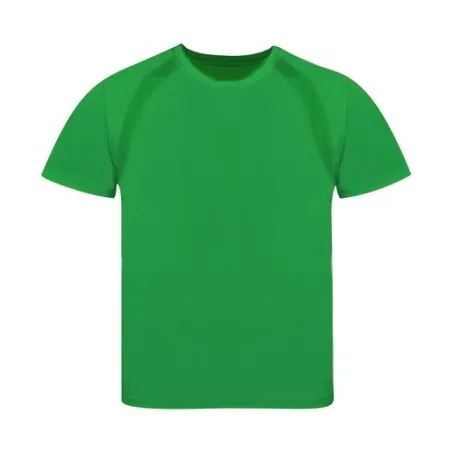 T-Shirt Enfant Personnalisé 100% Polyester Écologique Tecnic Sappor Matières : papier Couleurs : bleu transparent marquage laser