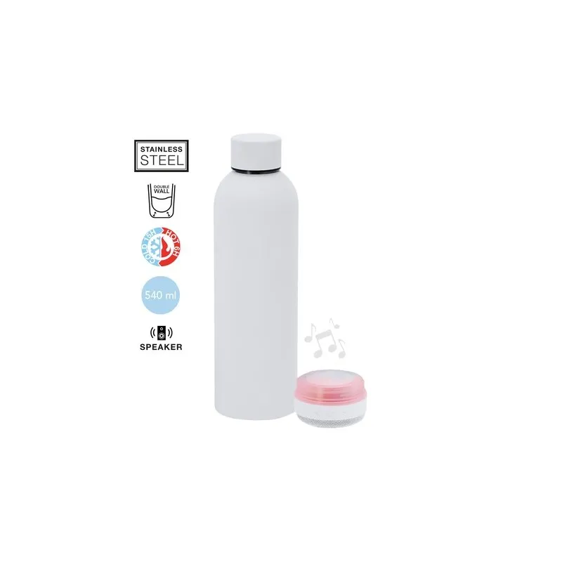 Bidon thermique écologique avec haut-parleurs personnalisés Meflex Matières : coton organique Couleurs : naturel Contenance : 8 