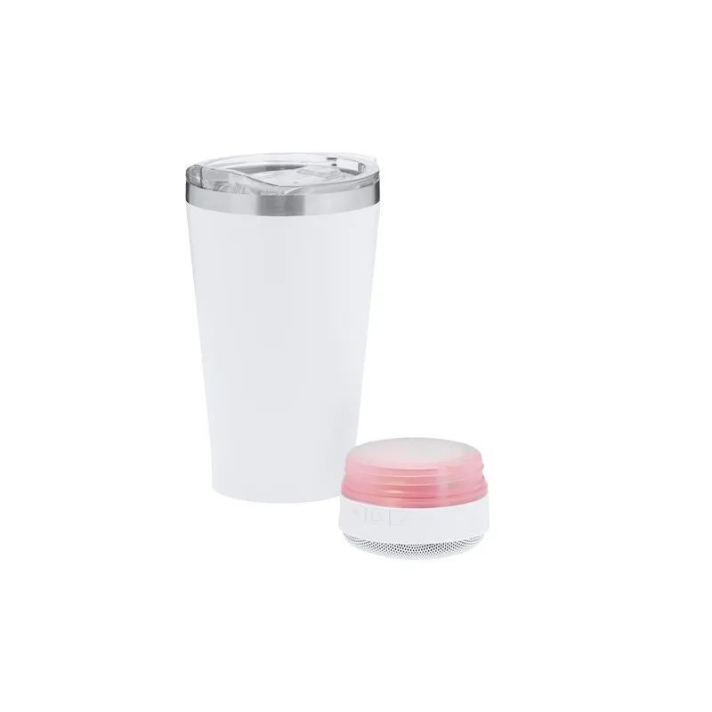 Verre thermique personnalisé haut-parleurs pas cher Tandix Matières : acier inoxydable Couleurs : gun Contenance : 470 ml goodie