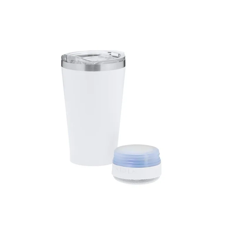 Verre thermique personnalisé haut-parleurs pas cher Tandix Matières : acier inoxydable Couleurs : bleu Contenance : 470 ml cadea