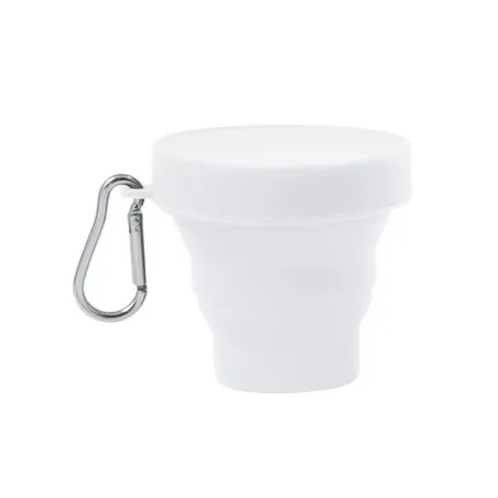 Gobelet Réutilisable Incassable Personnalisé Pliable Klimt Matières : aluminium Couleurs : blanc cadeau entreprise pas cher