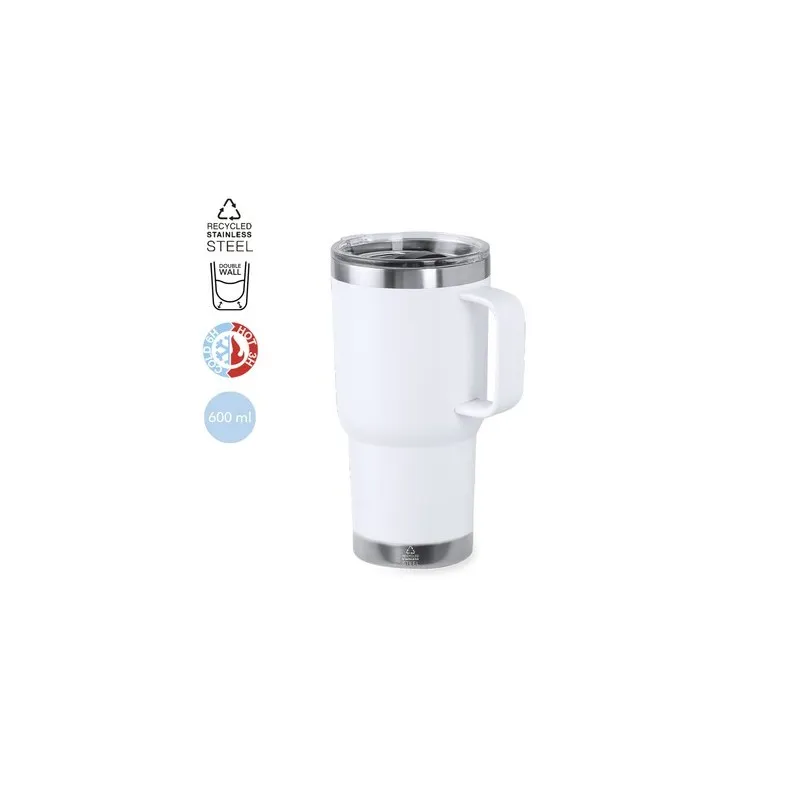 Tasse Isotherme Écologique Personnalisée - Paster Couleurs : blanc impression haute définition