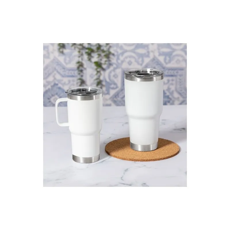Tasse Isotherme Écologique Personnalisée - Paster Couleurs : blanc personnalisation sur mesure