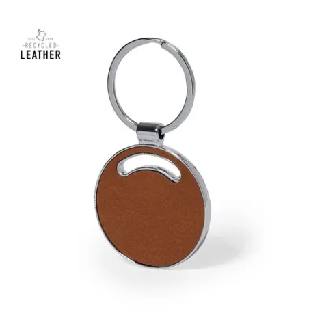 Porte-Clés Personnalisé en Cuir Écologique Fostel Matières : PET recyclé Couleurs : rouge objet promotionnel éco-responsable