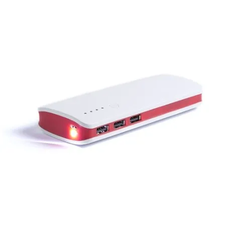 Power Bank Personnalisée 10000 mAh Kaprin pas cher Matières : coton Taille textile : L Couleurs : rouge accessoire événementiel 