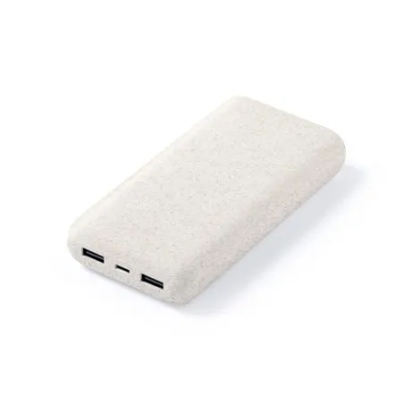 Power Bank Externe Personnalisée 5000 mAh pas cher Laford Matières : polyester Taille textile : M Couleurs : blanc cadeau entrep