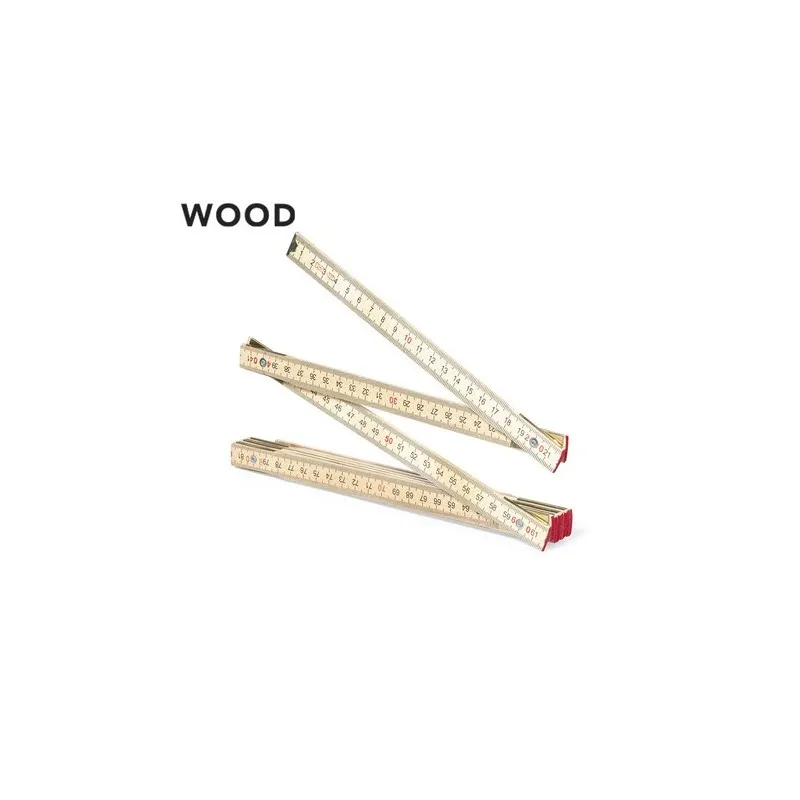 Règle Medil Pliable en Bois Naturel - 2m Personnalisé