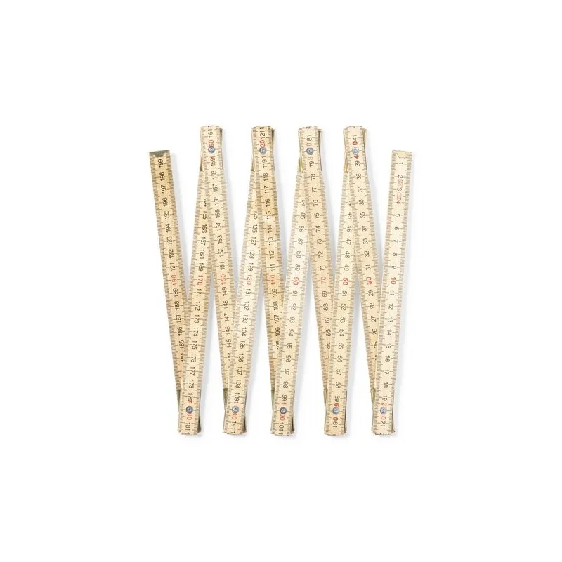 Règle Medil Pliable en Bois Naturel - 2m Personnalisé
