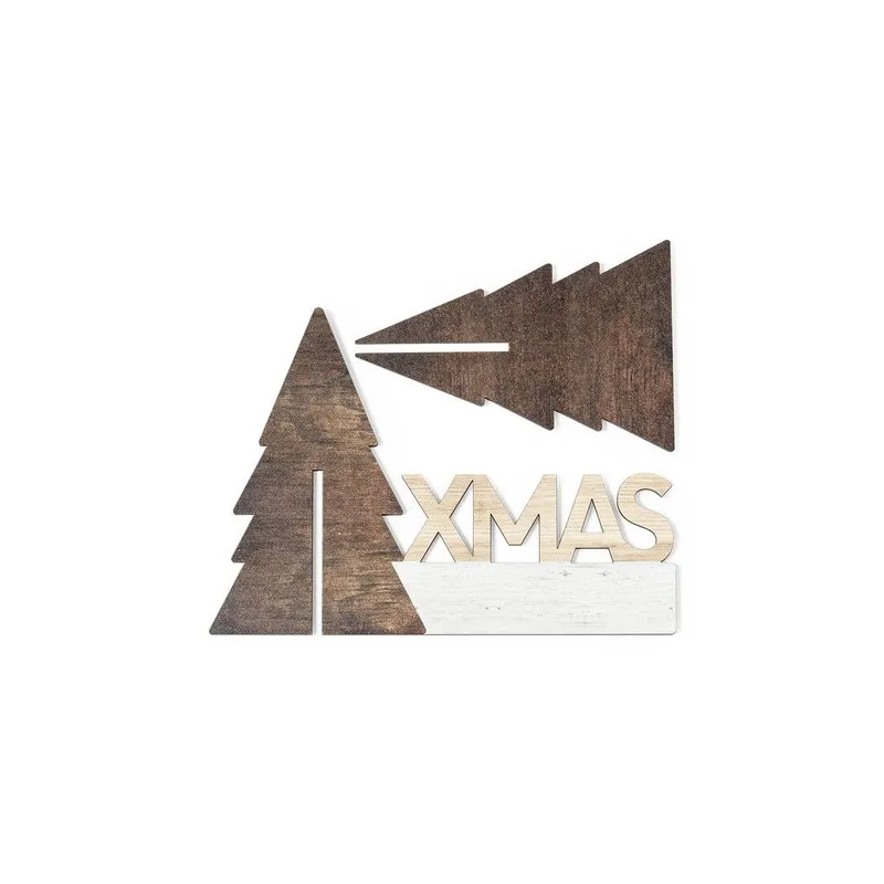 Ornement de Noël Personnalisé Gemind Matières : microfibre Couleurs : noir personnalisable avec votre logo