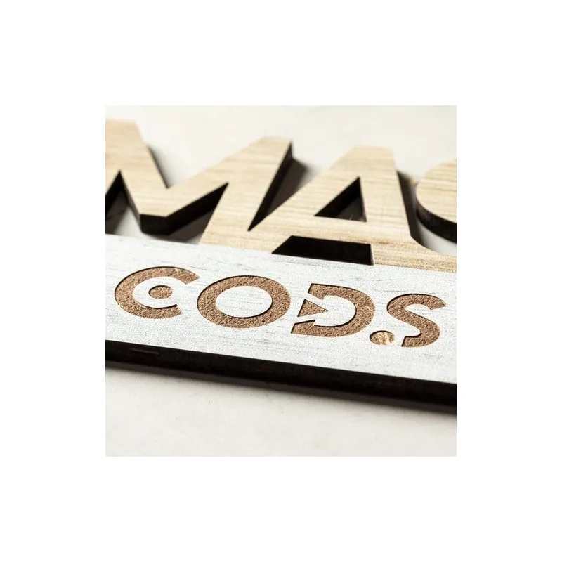 Ornement de Noël Personnalisé Gemind Matières : microfibre Couleurs : noir marquage laser ultra précis