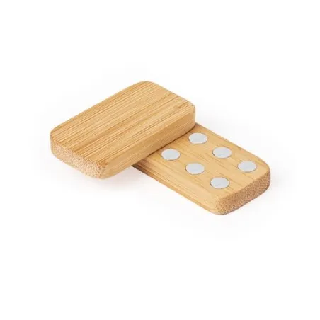 Cadeau d'Entreprise Antistress Écologique en Bambou - Bover Matières : grès Couleurs : bleu impression haute définition