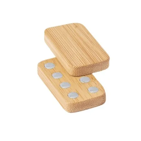 Cadeau d'Entreprise Antistress Écologique en Bambou - Bover Matières : grès Couleurs : bleu marquage laser ultra précis