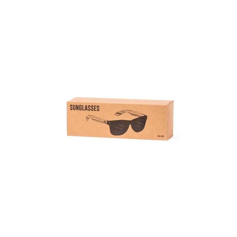 Lunettes de soleil personnalisées UV400 pas cher - Graham Matières : ABS recyclé Couleurs : noir marquage laser ultra précis