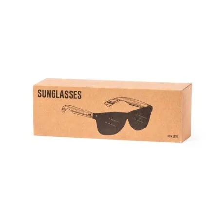 Lunettes de soleil personnalisées UV400 pas cher - Graham Matières : ABS recyclé Couleurs : noir marquage laser ultra précis
