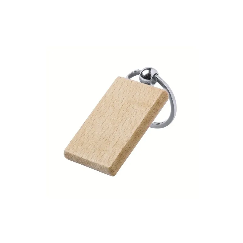 Porte-clés éco-friendly en bois personnalisable Pelton Matières : coton recyclé Couleurs : kaki objet promo petit budget