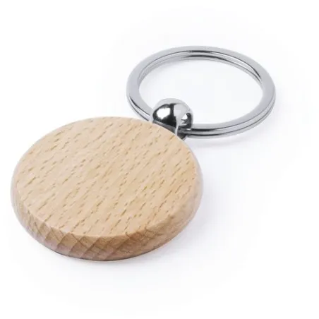 Porte-clés éco-friendly en bois personnalisable Pelton Matières : coton recyclé Couleurs : beige goodies personnalisé en stock