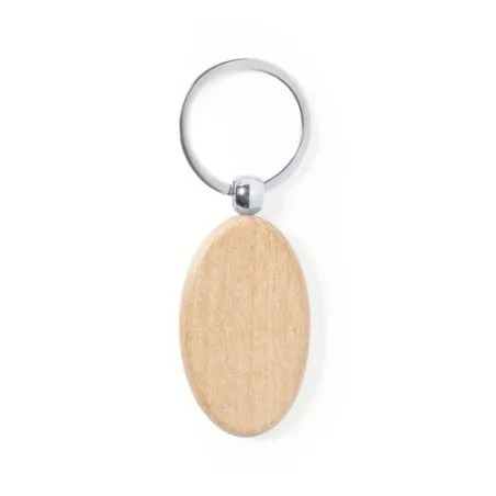 Porte-clés éco-friendly en bois personnalisable Pelton Matières : coton recyclé Couleurs : gris goodies publicitaire événementie